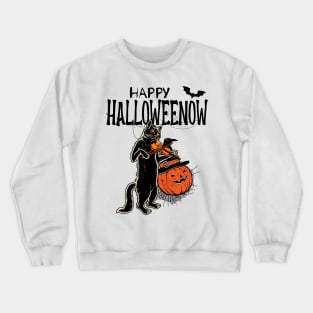 Halloween Cat Haunted Gift Crewneck Sweatshirt